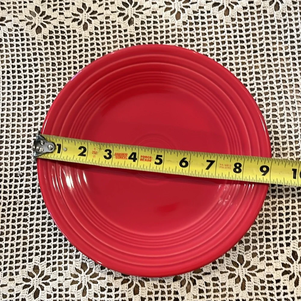 New! Fiesta Scarlet Red Luncheon Plates 9” Set of 2~Lead-Free